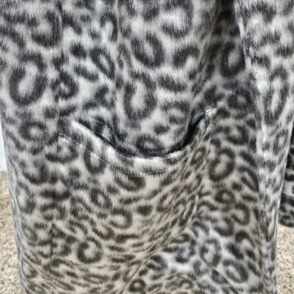 A New Day Womens Faux Raw Hide Cheetah Long Open Cardigan XLarge Glam Hipster - Picture 9 of 10